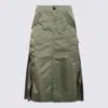 Sacai Pleated Gathered Midi Skirt