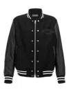 Sacai Black Gonz Edition Leather Bomber Jacket In Black