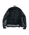 Sacai Black Gonz Edition Leather Bomber Jacket In Black