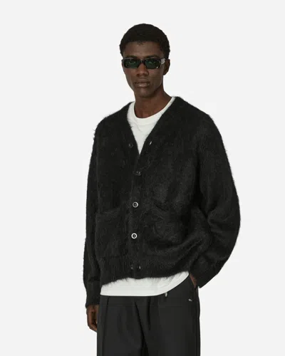Sacai Gonz Mohair Knit Cardigan In Black
