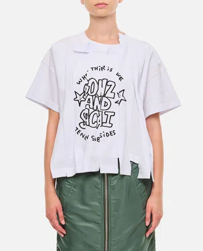 Sacai White Gonz Edition Print T-shirt In Weiss