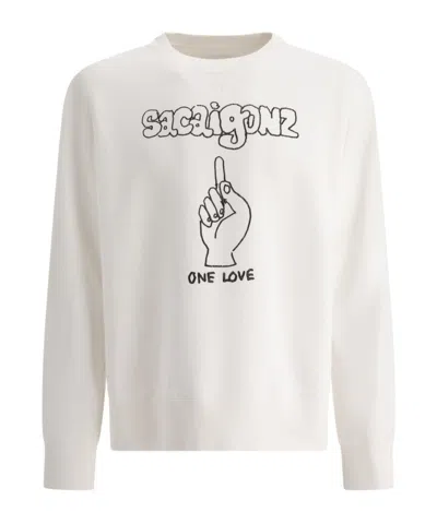 Sacai Gonz Gonz Sweatshirt In White