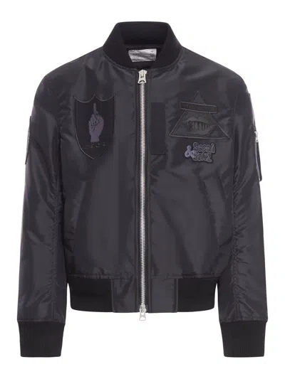 SACAI GONZ ZIPPED BOMBER JACKET