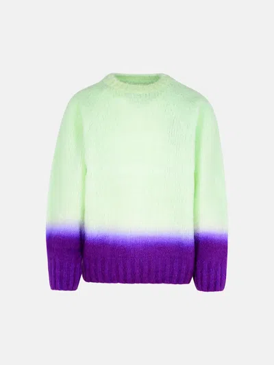 Sacai 'gradation' Green Alpaca Blend Sweater