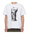 Sacai Graphic-print Cotton T-shirt In White