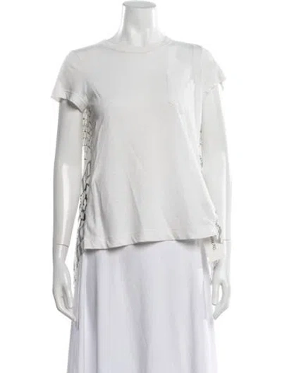 Pre-owned Sacai Graphic Print Crew Neck T-shirt In Neutral