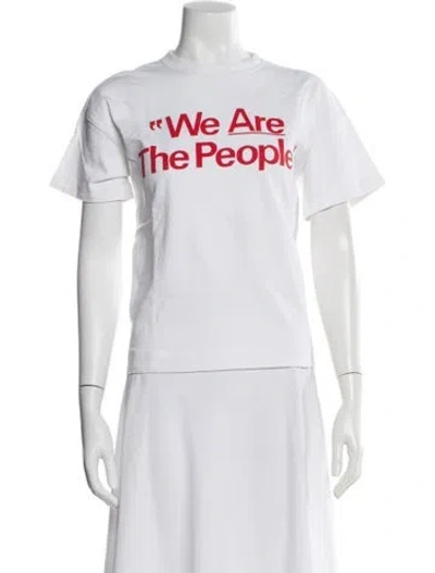 Pre-owned Sacai Graphic Print Crew Neck T-shirt In White