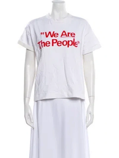 Pre-owned Sacai Graphic Print Crew Neck T-shirt In White