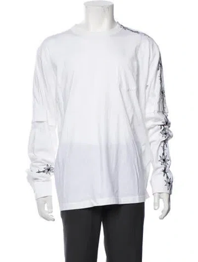 Pre-owned Sacai Graphic Print Crew Neck T-shirt In White