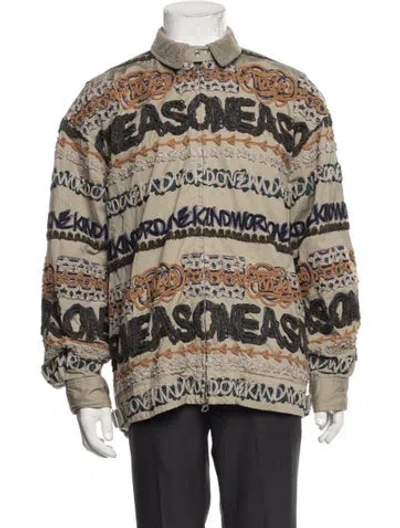 Pre-owned Sacai Graphic Print Jacket In Neutrals
