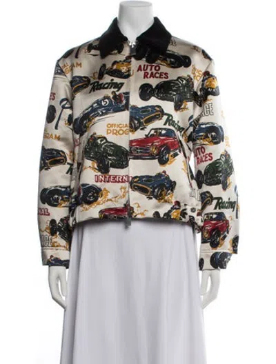 Pre-owned Sacai Graphic Print Jacket In Neutrals