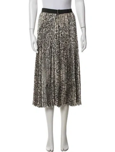 Pre-owned Sacai Graphic Print Midi Length Skirt In Neutrals