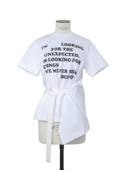 Sacai Graphic Print Mini T-shirt In White