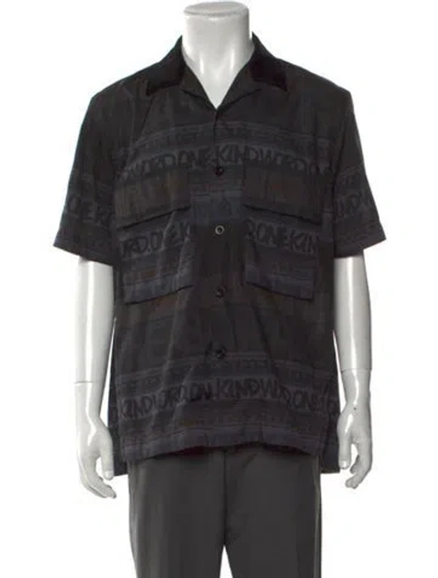 Pre-owned Sacai Graphic Print Short Sleeve Shirt In Black