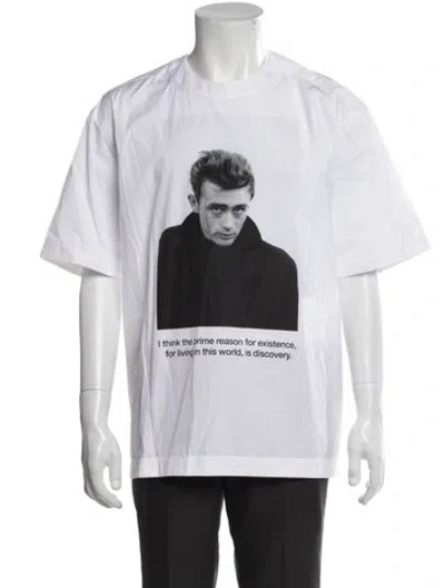 Pre-owned Sacai Graphic Print Short Sleeve Shirt In White