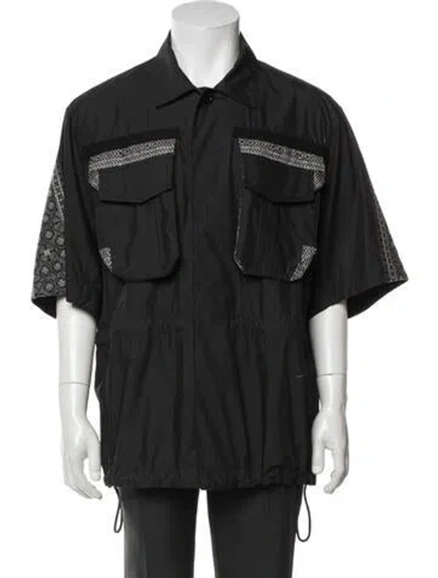 Pre-owned Sacai Graphic Print Utility Jacket W/ Tags In Black