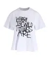 Sacai Where The Wild Things Are Cotton Jersey T-shirt In White