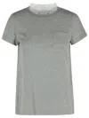 Sacai Gray Cotton T-shirt