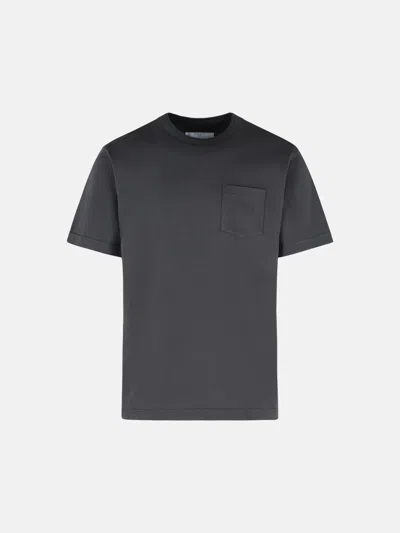 Sacai Gray Cotton T-shirt