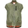 Sacai Waistcoat  Woman Color Green In Green