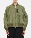 Sacai Khaki Nylon Twill Bomber Jacket In Green