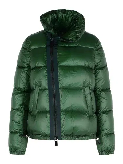 SACAI GREEN POLYAMIDE DOWN JACKET