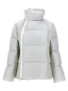 Sacai Melton Down Jacket In Grey