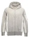 Sacai Light Grey Terry Sweatshirt In Grey