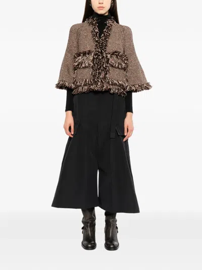 Sacai Grosgrain Bonding Trousers In Black