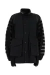 Sacai Panelled Jacket In Black