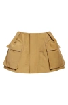Sacai Grosgrain Cargo Skort In Beige