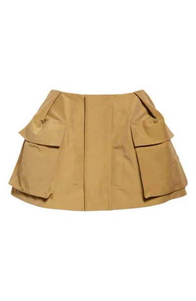 Sacai Grosgrain Cargo Skort In Beige