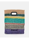 Sacai Multicolor Raffia New Shopper Medium Bag In Multicolor