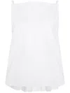 Sacai Cotton Poplin Camisole Shirt In Weiss
