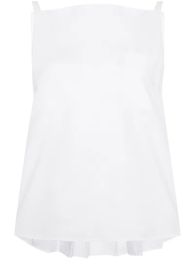 SACAI HIGH-LOW PLEATED BLOUSE