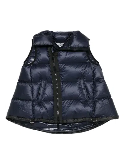 Sacai High-neck Puffer Gilet In Blue