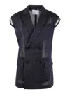 Sacai Jackets And Vests In Black