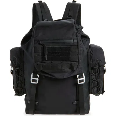 Sacai Hike Tech Canvas Backpack In Black