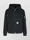 Sacai Hooded Bomber Jacket Arm Pocket In Black