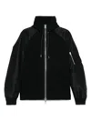 Sacai Hooded Bomber Jacket In Black