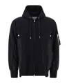 Sacai Men's Hybrid Zippered Hoodie In Black