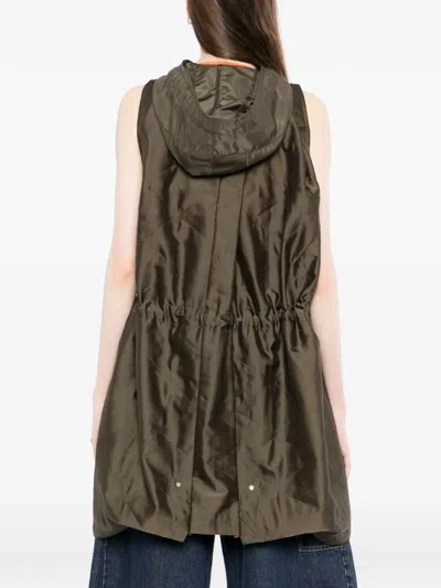 Sacai Hooded Jacket In Green