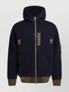 Sacai Hooded Knitwear With Ribbed Hem In Black