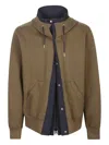 Sacai Hooded Panelled Cotton Sweater In Multi