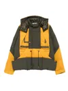Sacai Hooded Panelled Puffer Jacket In Multi