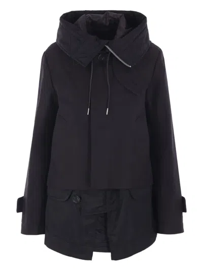 SACAI HOODED PARKA COAT
