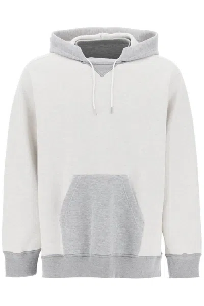 Sacai Hooded Sweatshirt With Reverse In Grey