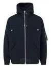 Sacai Hooded Zip-up Sweatshirt In Blue