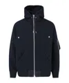 Sacai Hooded Zip-up Sweatshirt In Blue