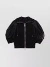 Sacai Hooded Zip-up Top With Pockets And Sleeve Pocket